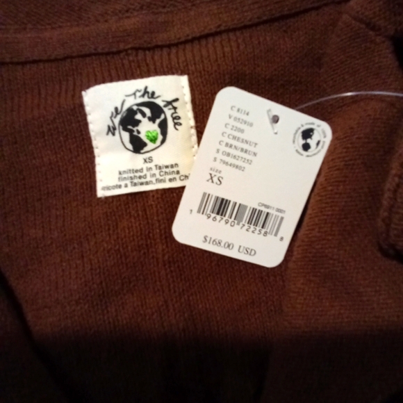 NWT❤️🔥$168 Free People Oversized Chestnut Desert Cardigan 🌎 Blazer Silhouette - Picture 9 of 9